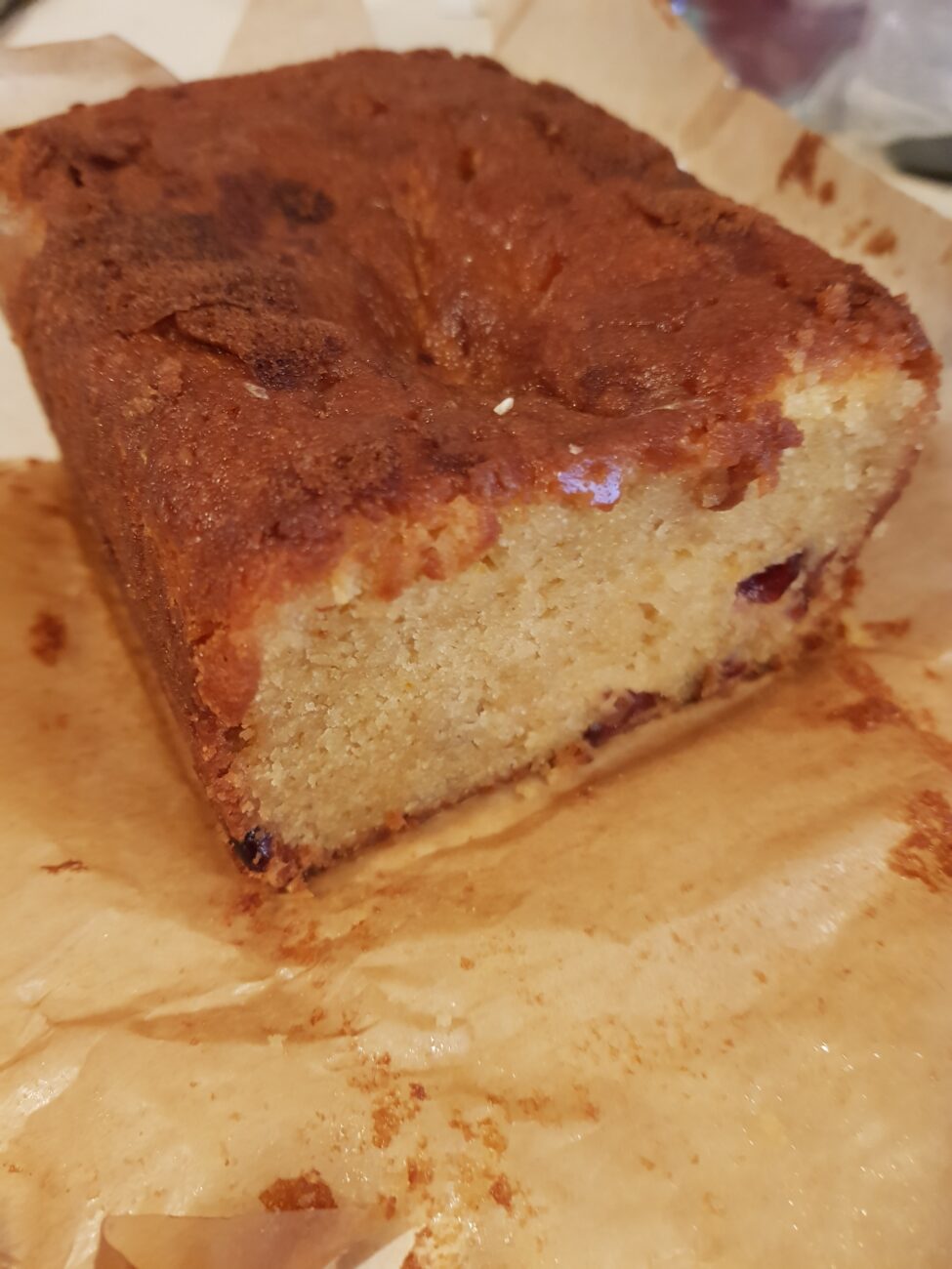 Orange and cranberry drizzle loaf